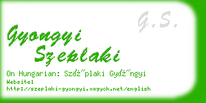 gyongyi szeplaki business card